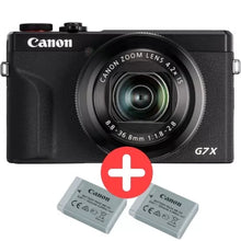 Load image into Gallery viewer, Canon PowerShot G7 X Mark III, negro, con batería de repuesto