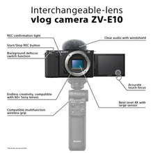Load image into Gallery viewer, Cámara para vloggers Sony ZV-E10 + 16-50mm (ZVE10LBDI.EU)